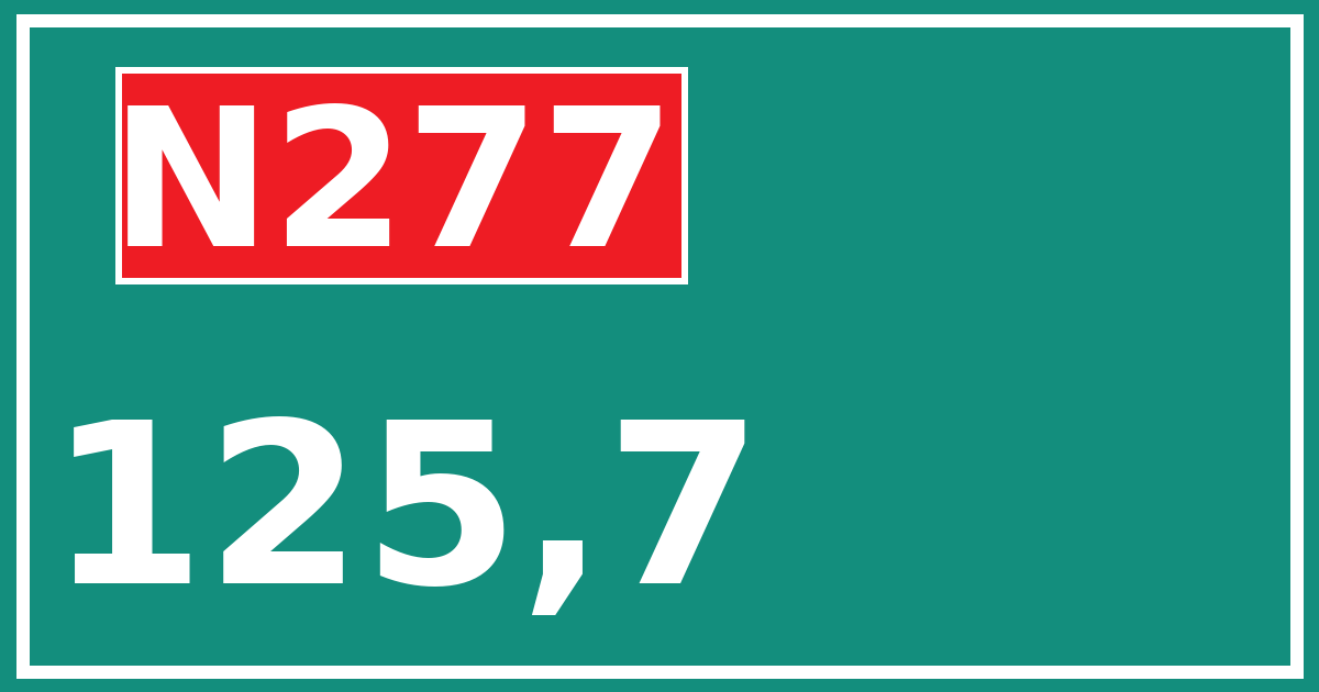 Hectometerbord N277 125,7
