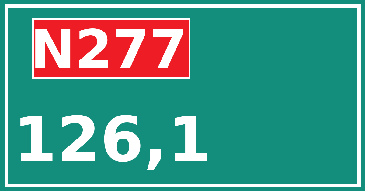 Hectometerbord N277 126,1