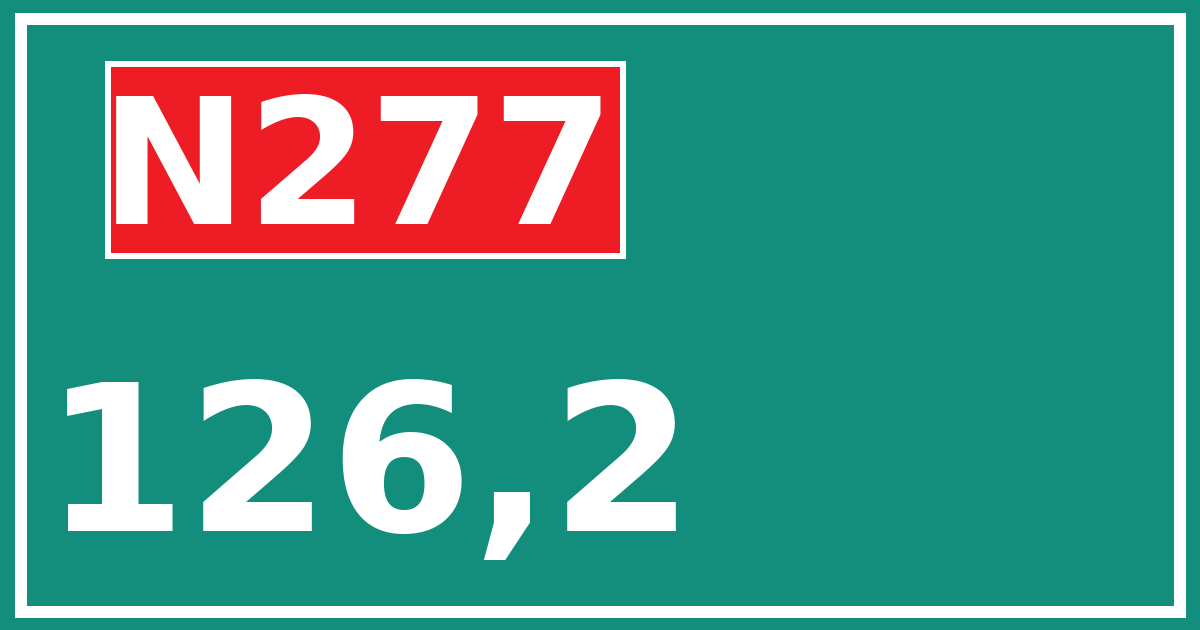 Hectometerbord N277 126,2
