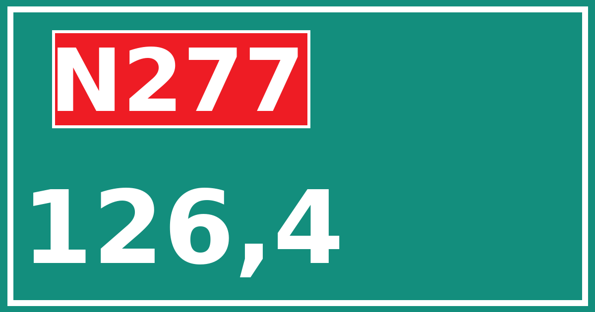 Hectometerbord N277 126,4