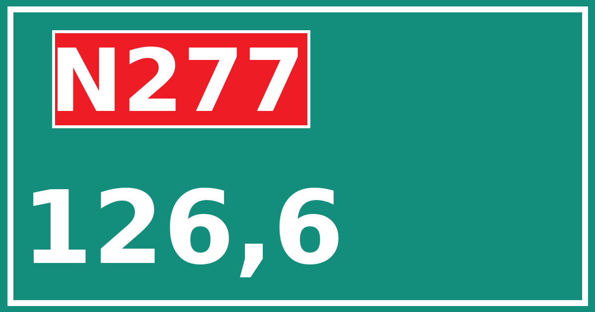 Hectometerbord N277 126,6