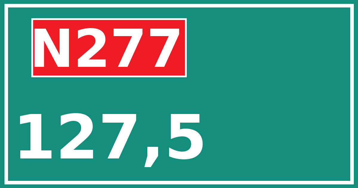 Hectometerbord N277 127,5