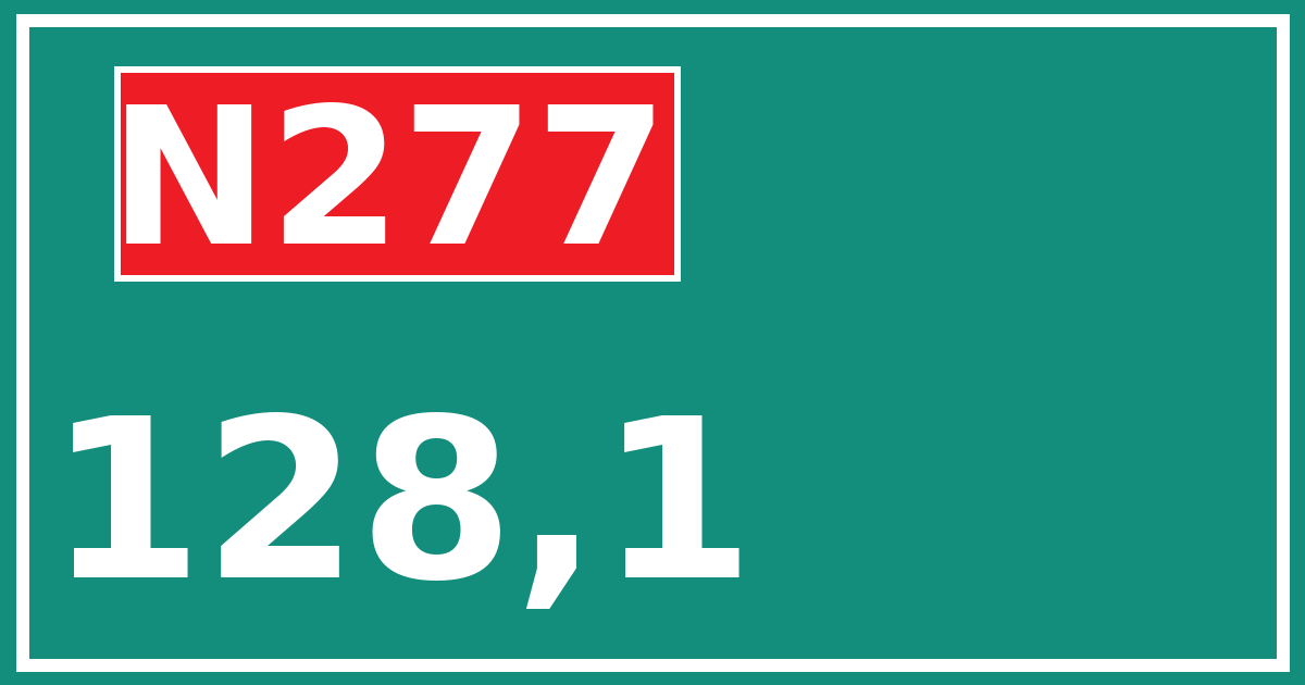 Hectometerbord N277 128,1