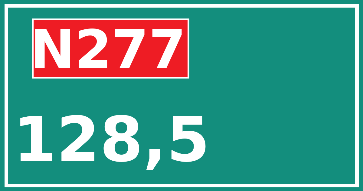 Hectometerbord N277 128,5