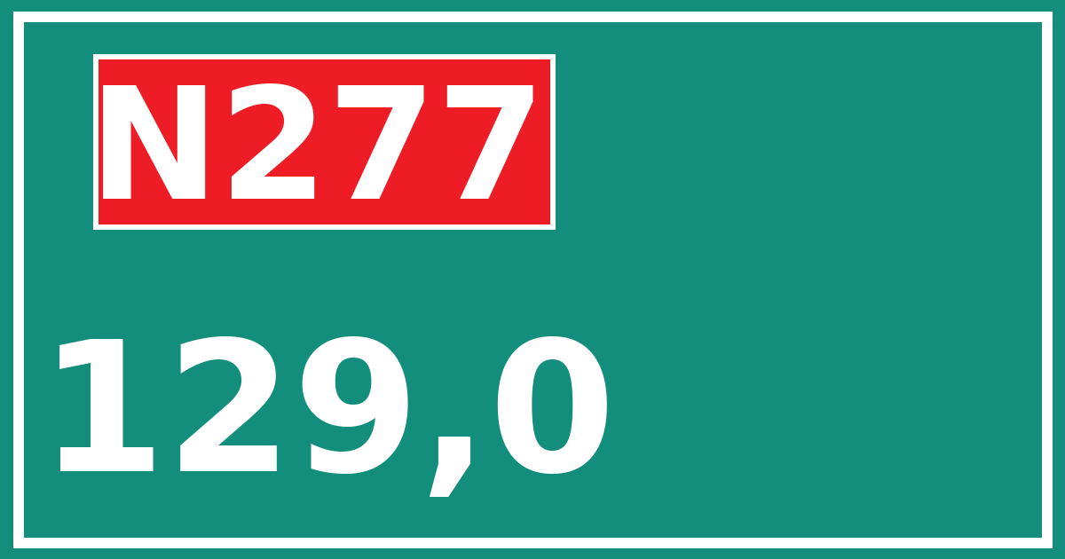 Hectometerbord N277 129,0