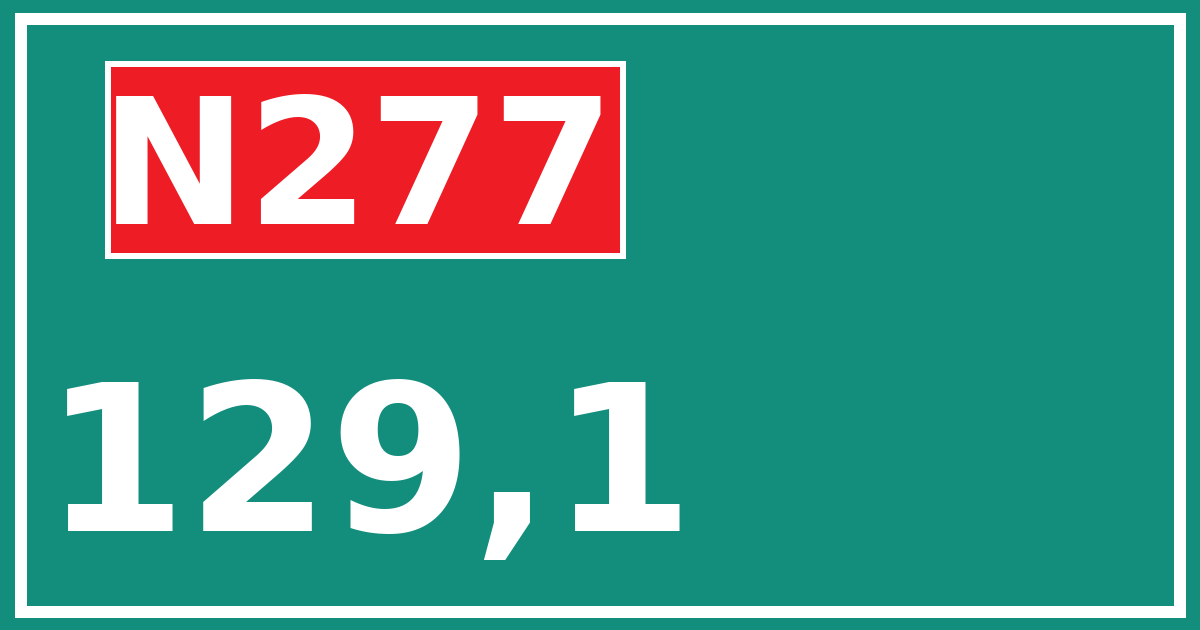Hectometerbord N277 129,1