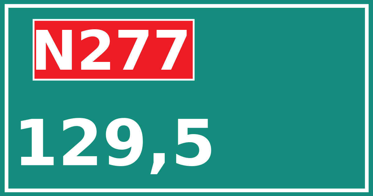 Hectometerbord N277 129,5