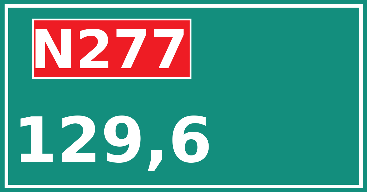 Hectometerbord N277 129,6