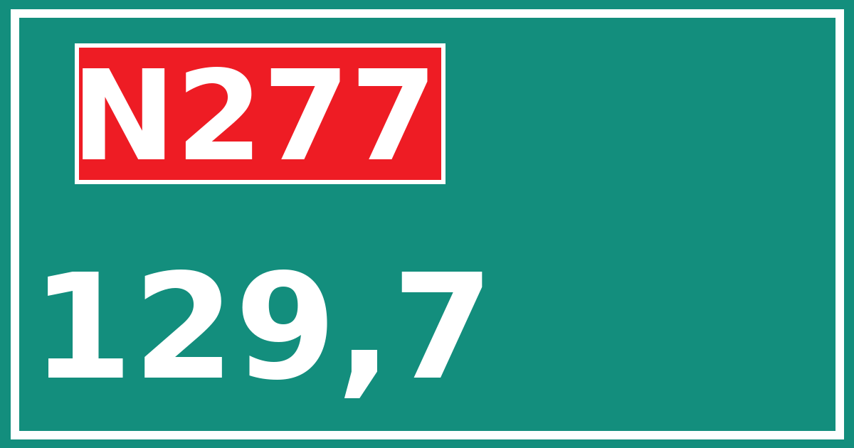 Hectometerbord N277 129,7