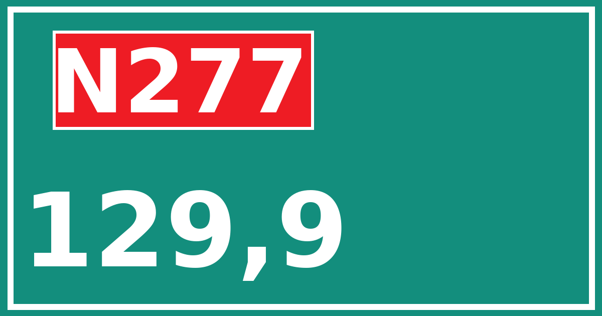 Hectometerbord N277 129,9
