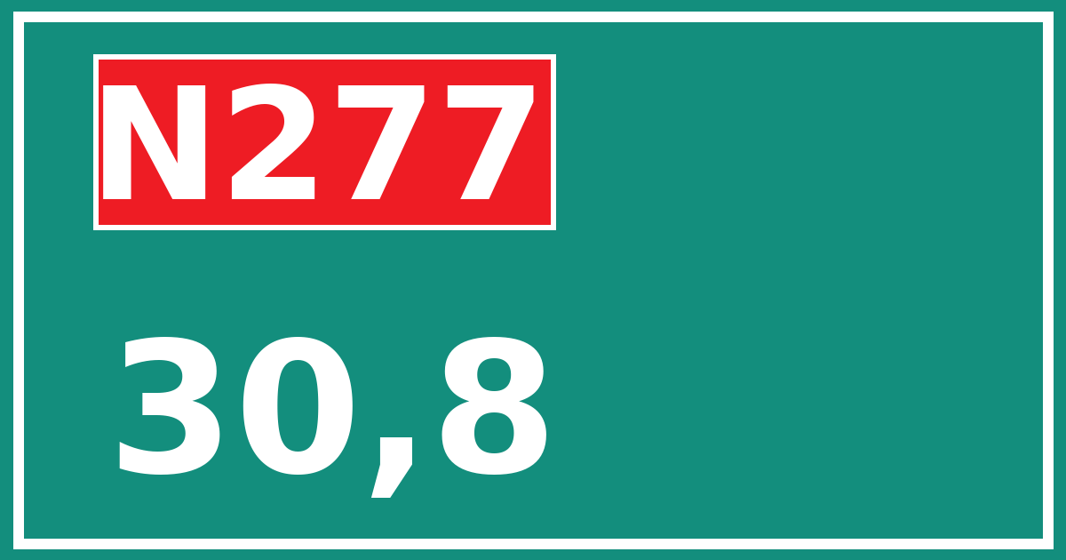 Hectometerbord N277 30,8