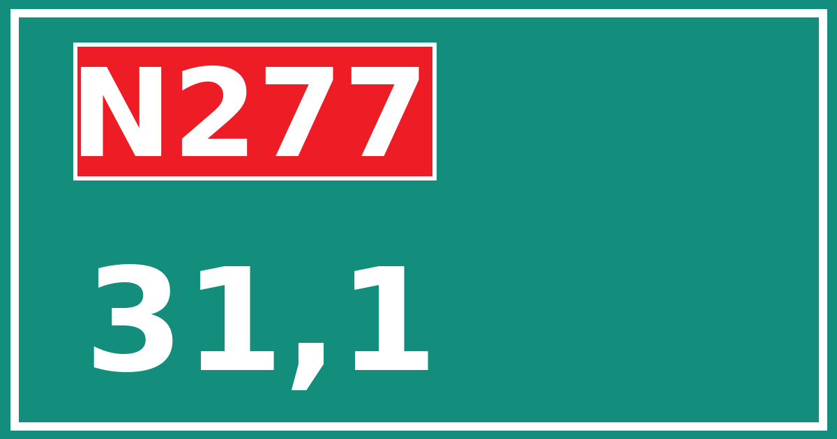Hectometerbord N277 31,1