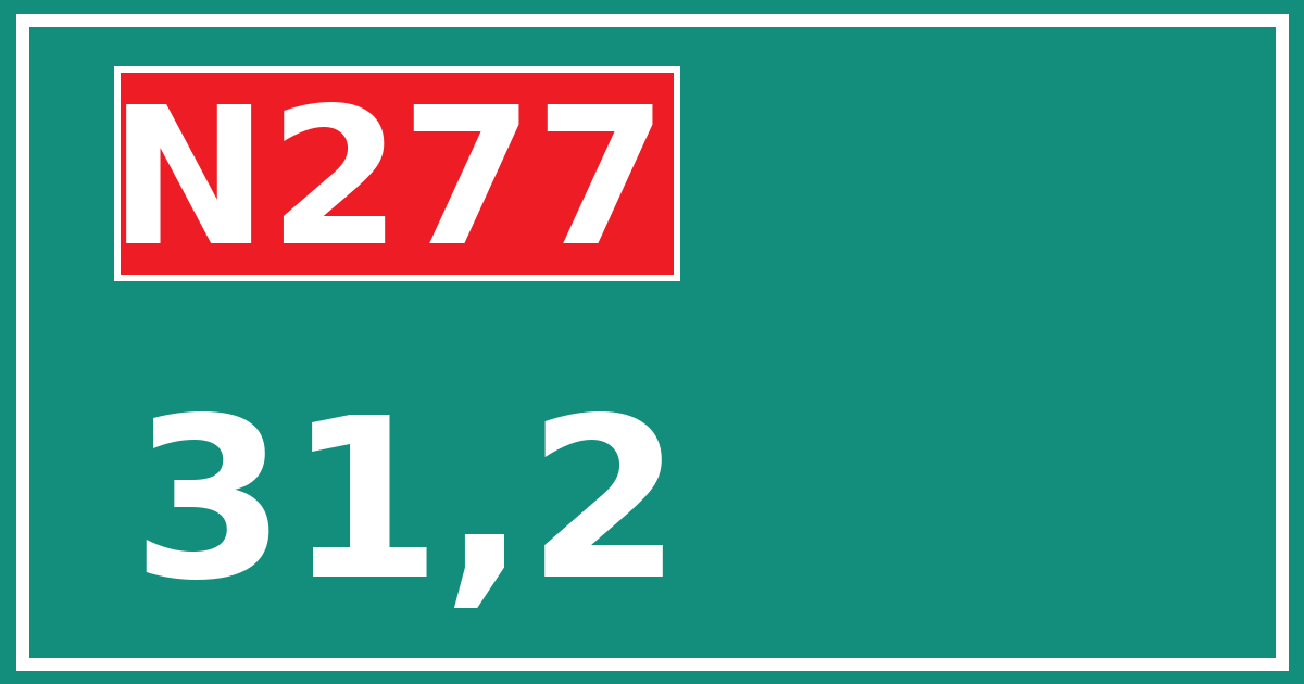 Hectometerbord N277 31,2
