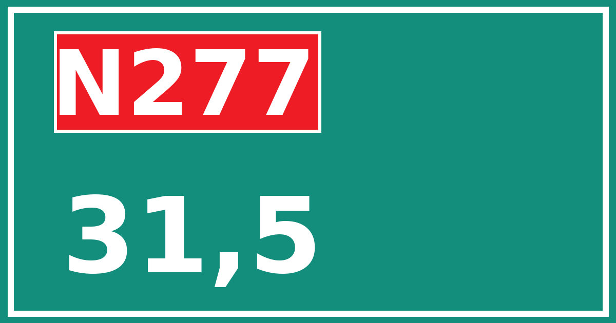 Hectometerbord N277 31,5