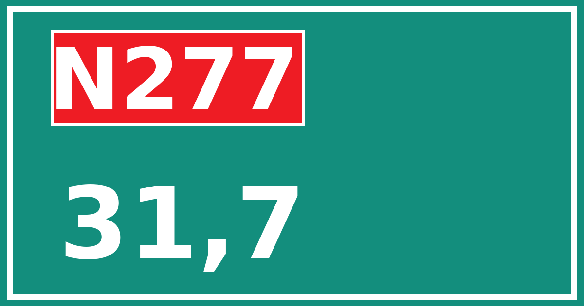 Hectometerbord N277 31,7