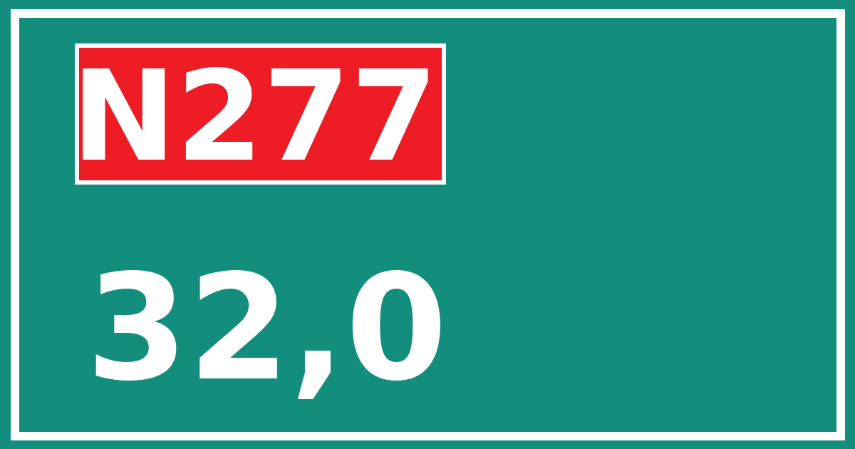 Hectometerbord N277 32,0