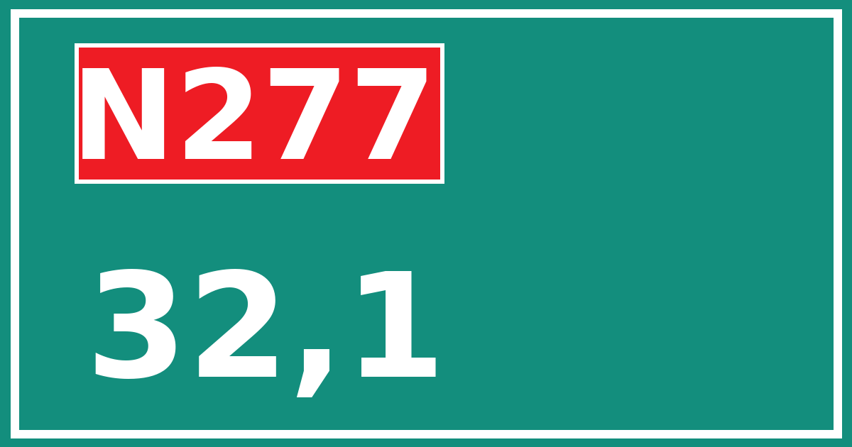 Hectometerbord N277 32,1