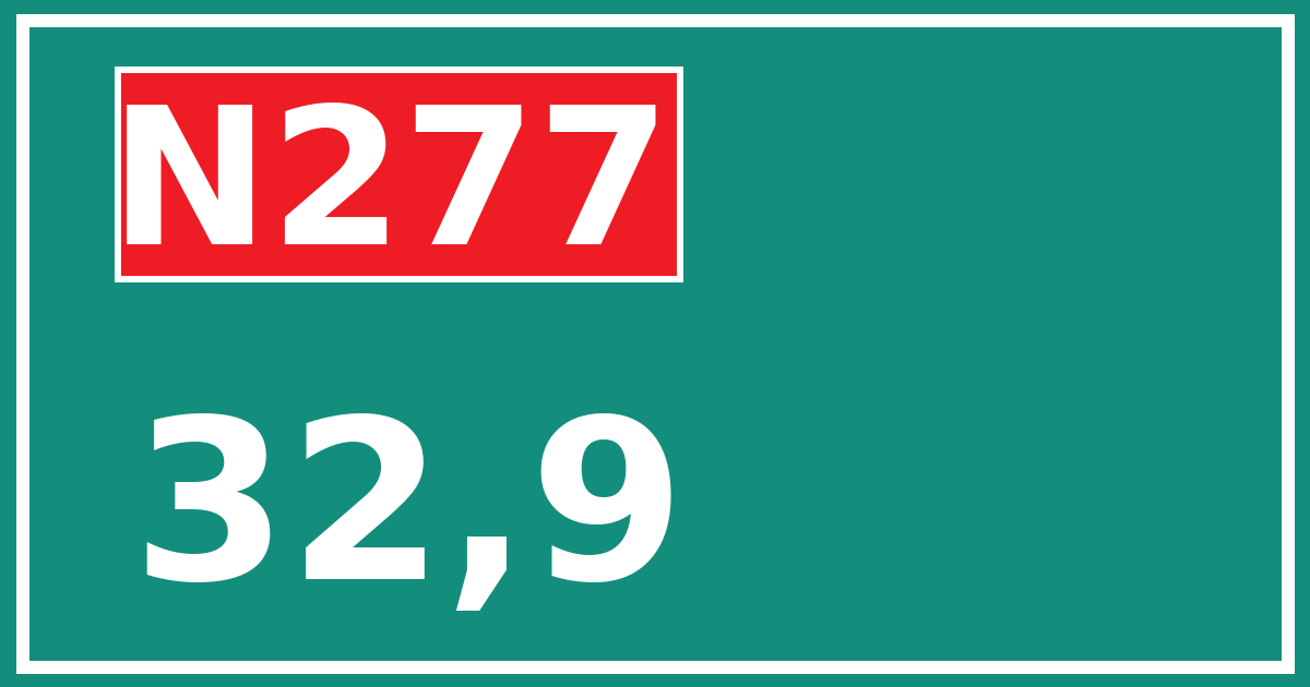 Hectometerbord N277 32,9