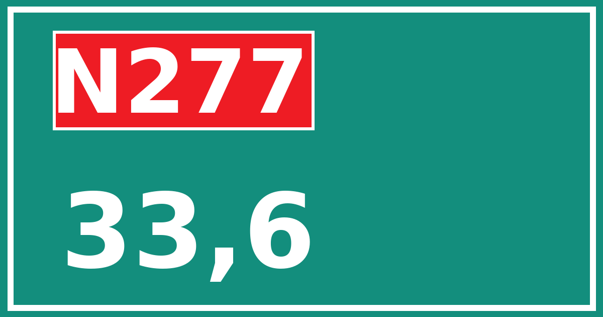 Hectometerbord N277 33,6