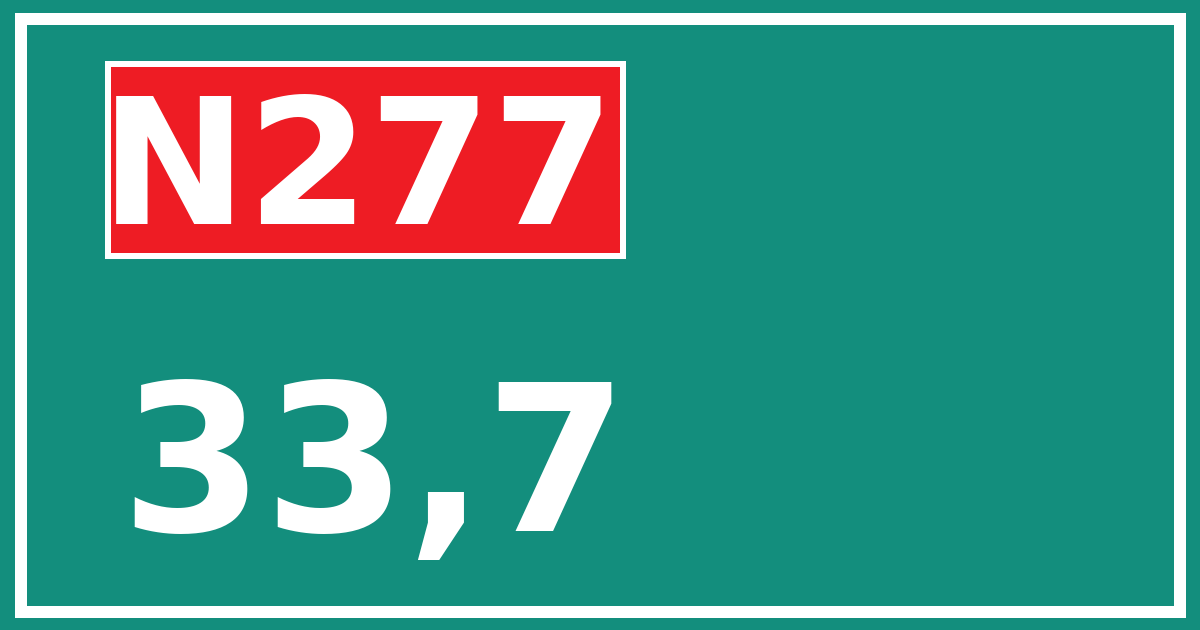 Hectometerbord N277 33,7