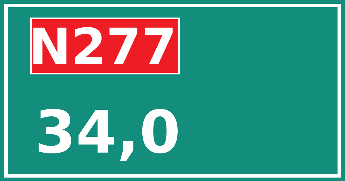 Hectometerbord N277 34,0