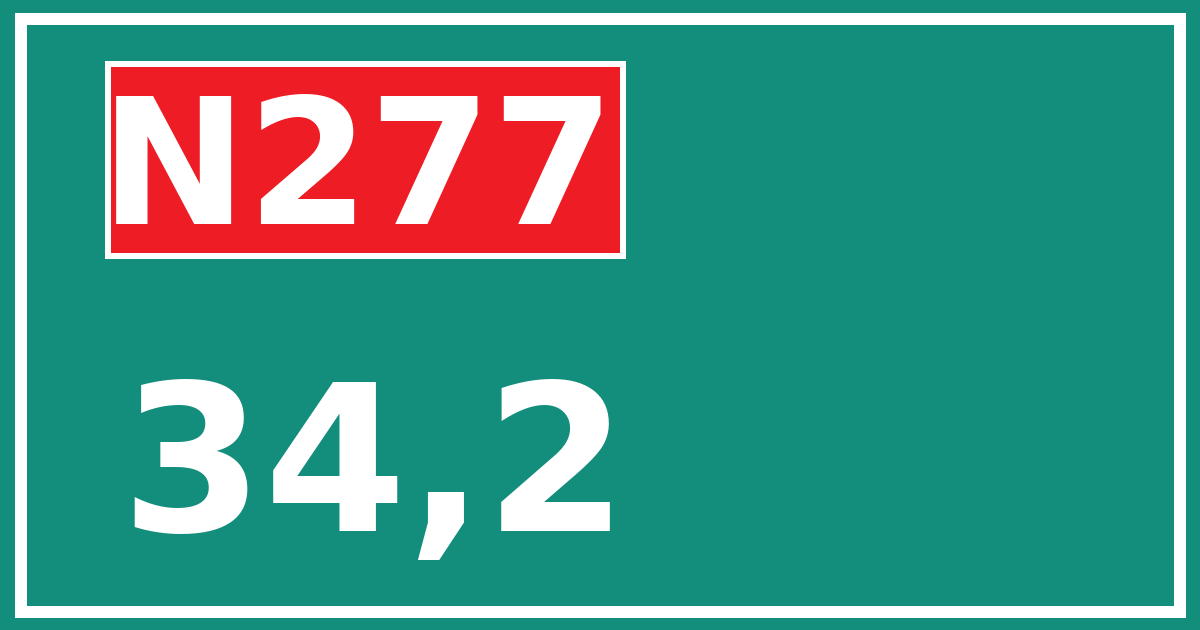 Hectometerbord N277 34,2