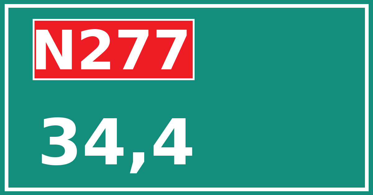 Hectometerbord N277 34,4