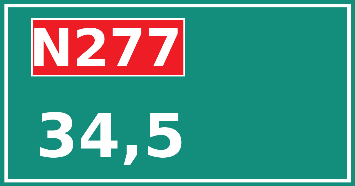 Hectometerbord N277 34,5