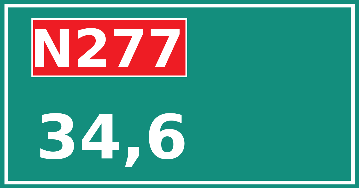 Hectometerbord N277 34,6