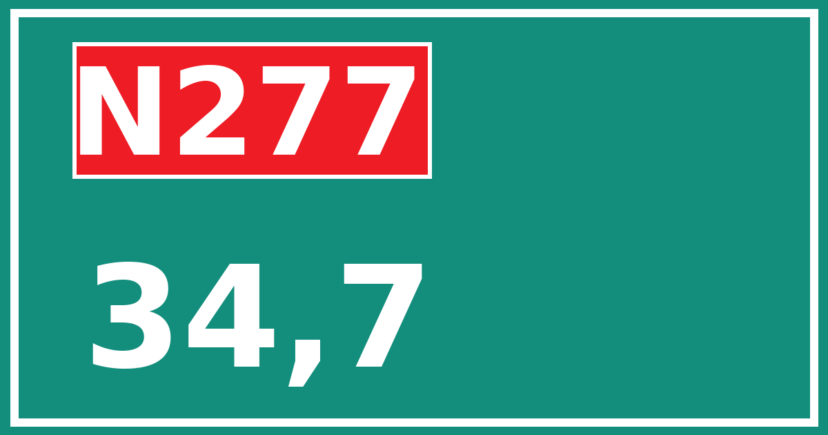 Hectometerbord N277 34,7