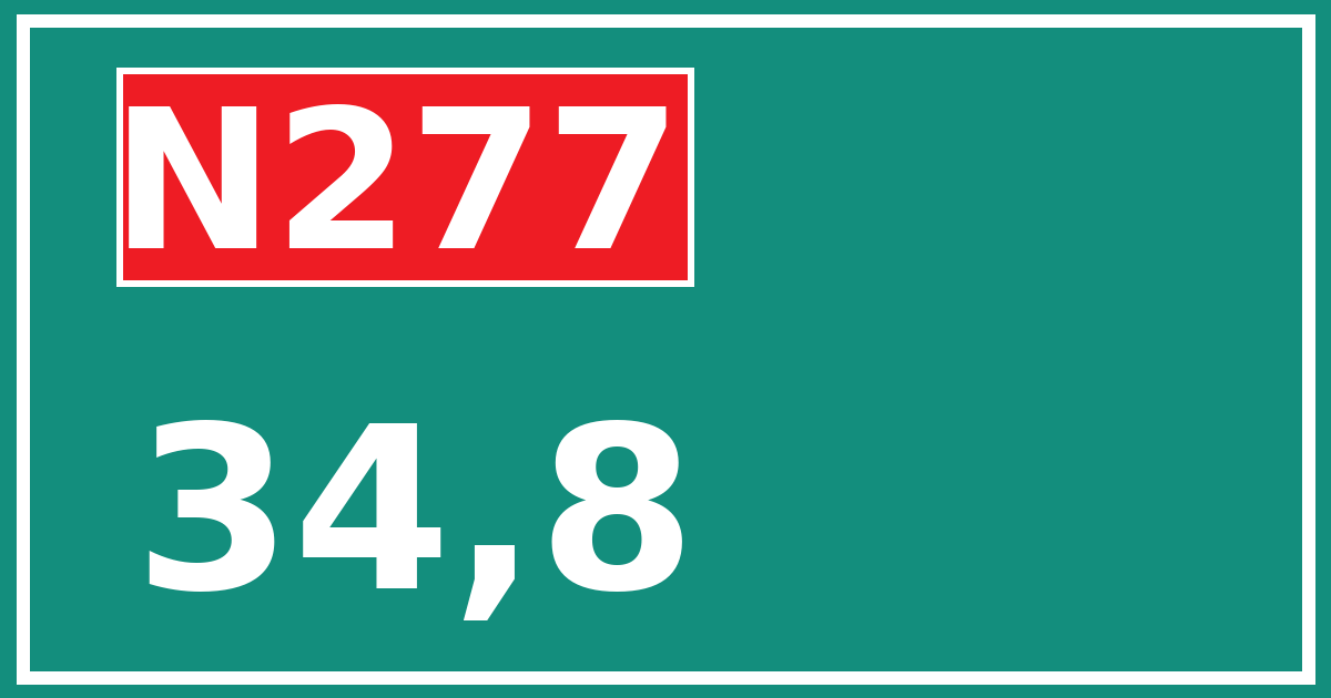 Hectometerbord N277 34,8