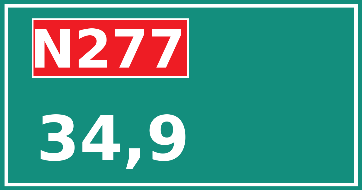 Hectometerbord N277 34,9