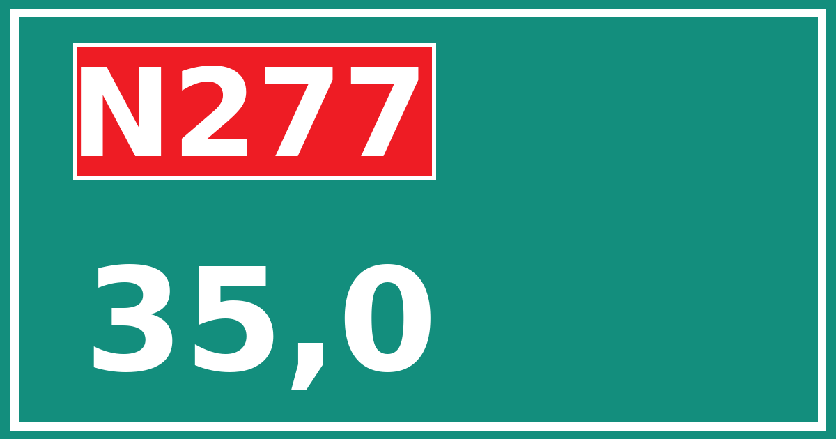 Hectometerbord N277 35,0