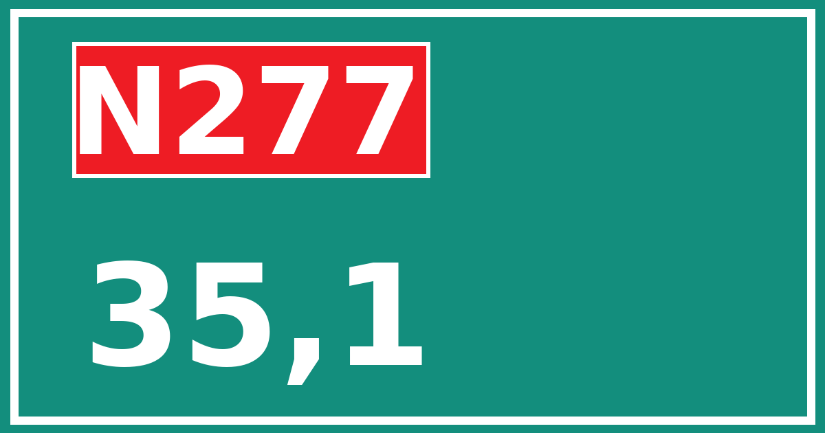Hectometerbord N277 35,1