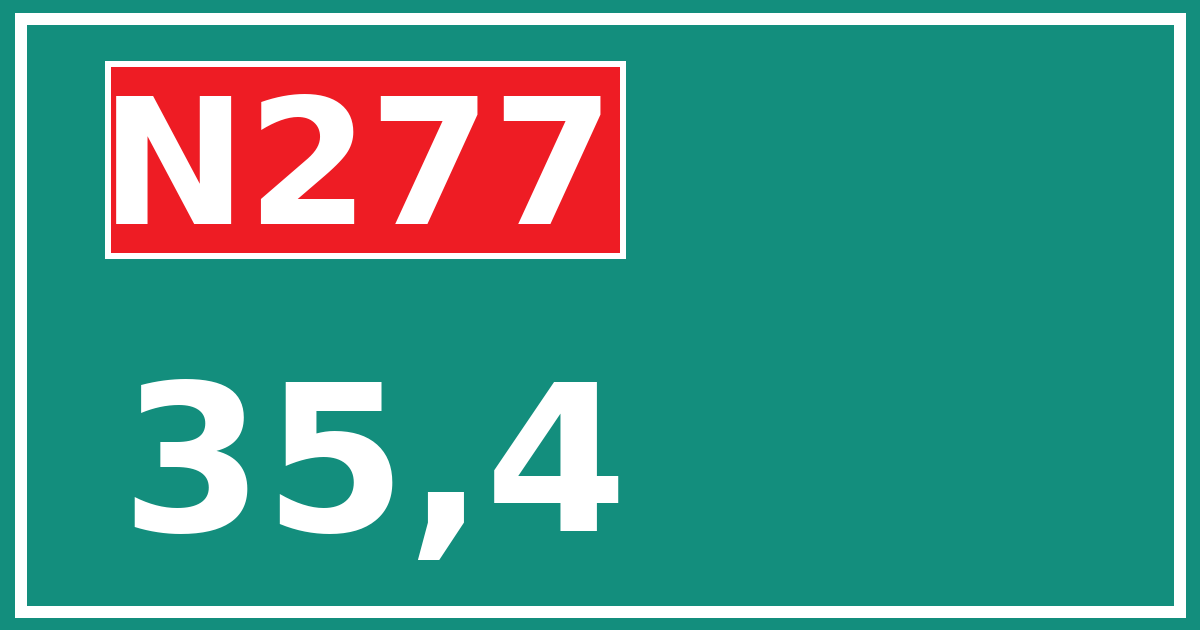 Hectometerbord N277 35,4