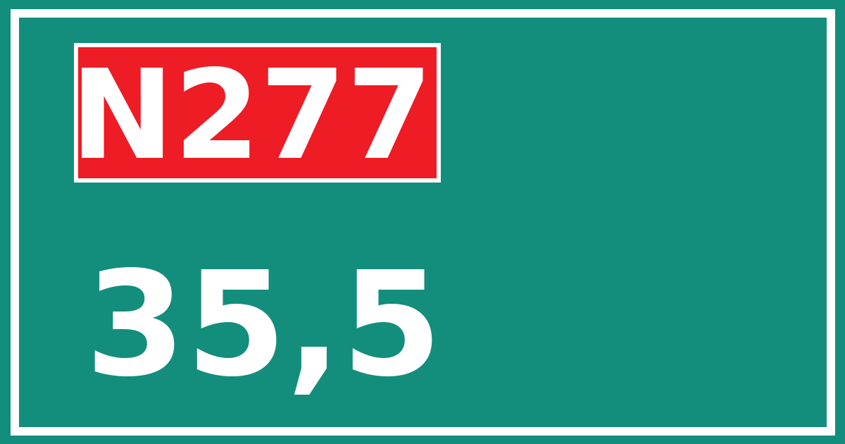 Hectometerbord N277 35,5
