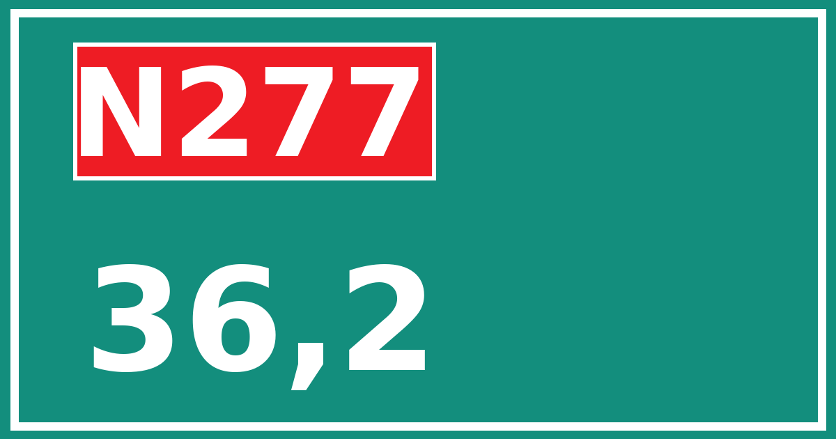 Hectometerbord N277 36,2