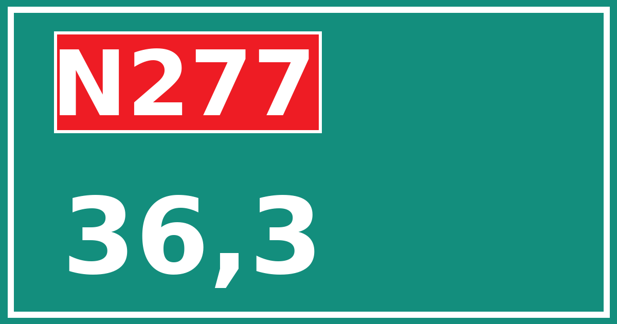 Hectometerbord N277 36,3
