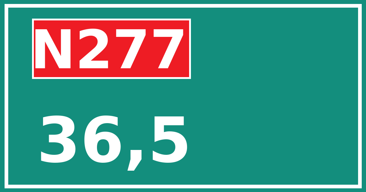 Hectometerbord N277 36,5