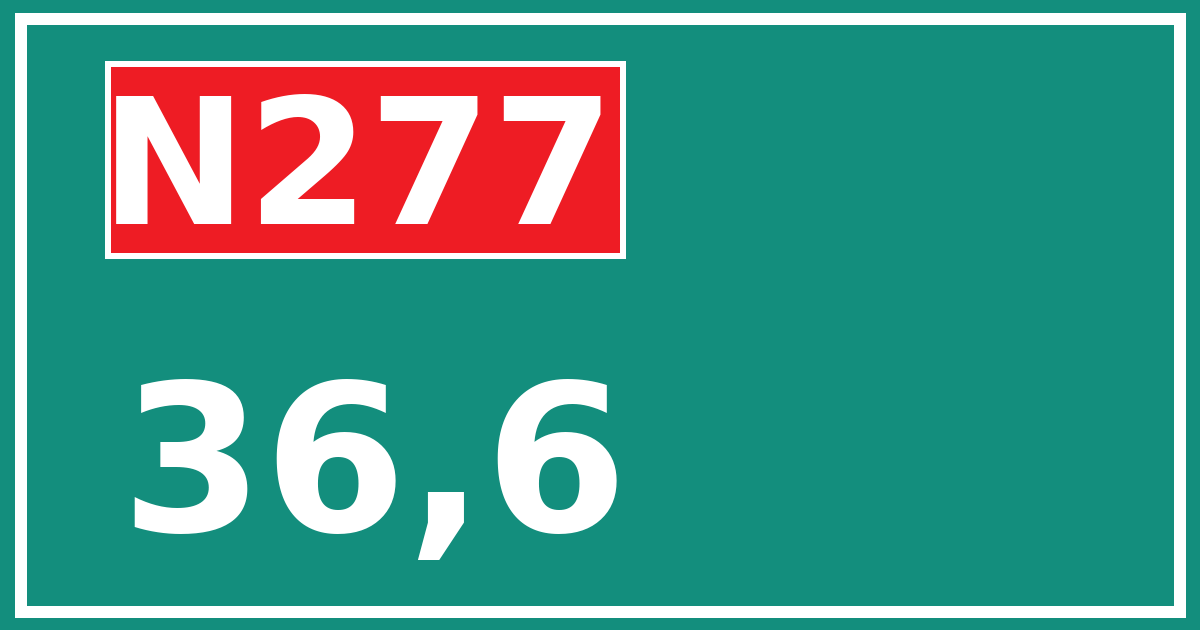 Hectometerbord N277 36,6