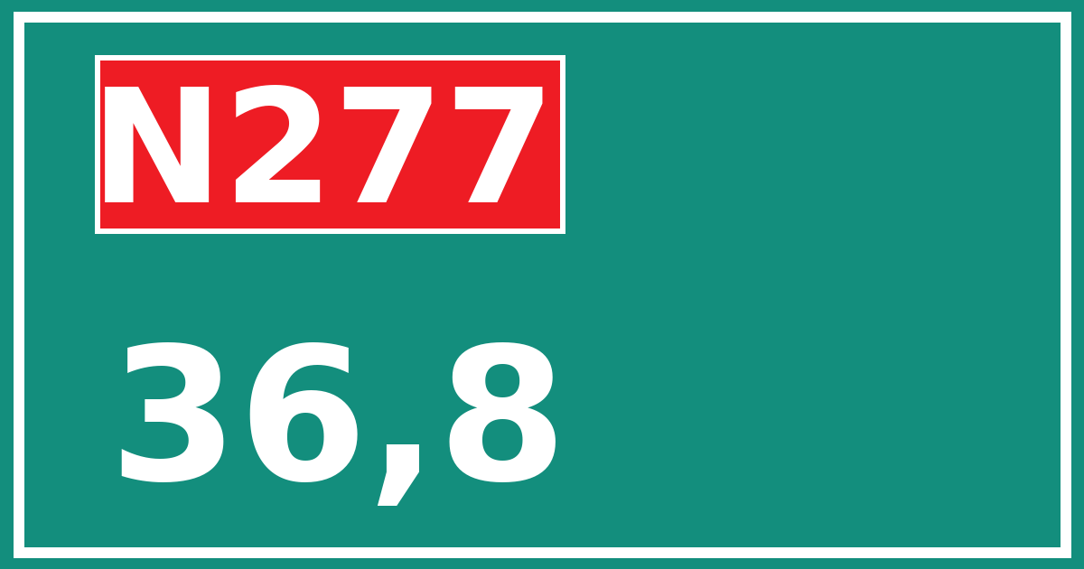 Hectometerbord N277 36,8