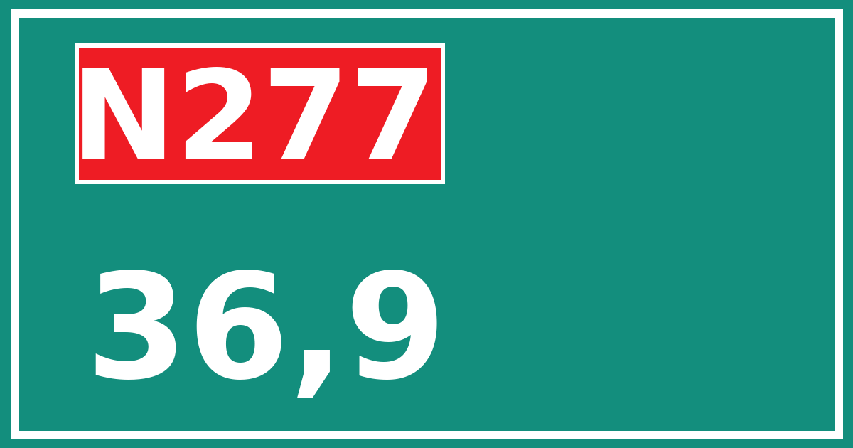 Hectometerbord N277 36,9