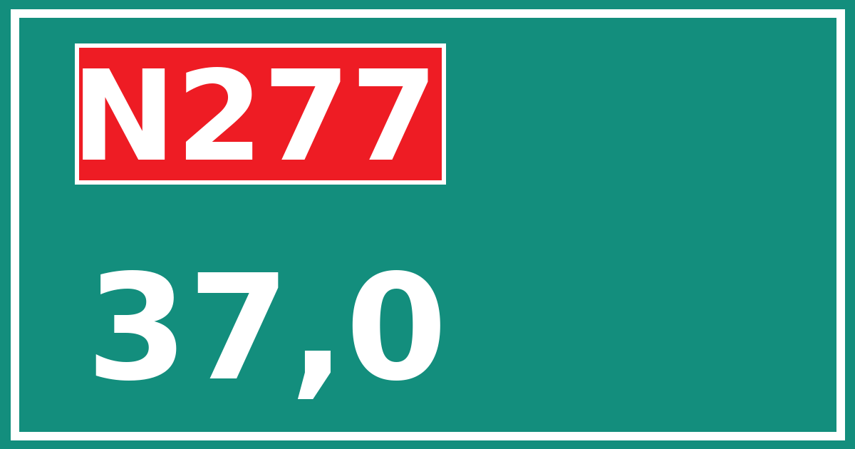 Hectometerbord N277 37,0