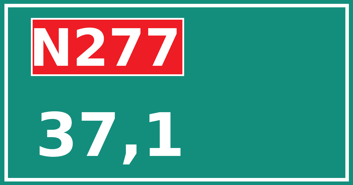 Hectometerbord N277 37,1