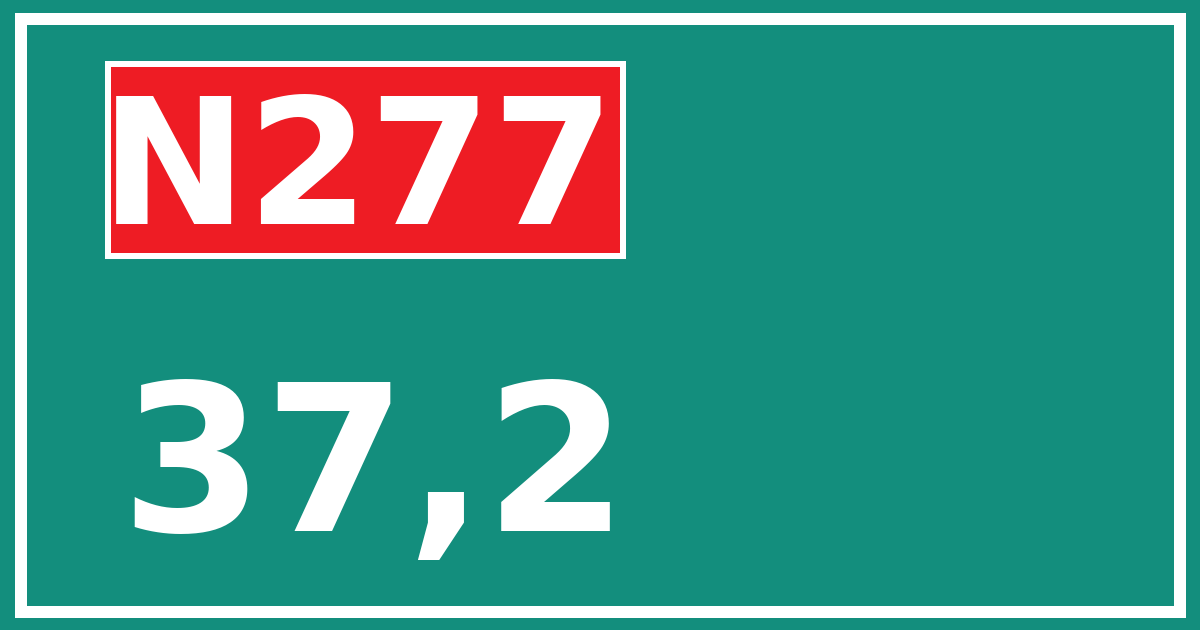 Hectometerbord N277 37,2