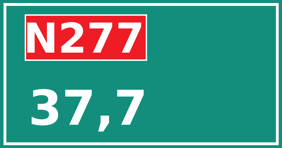 Hectometerbord N277 37,7