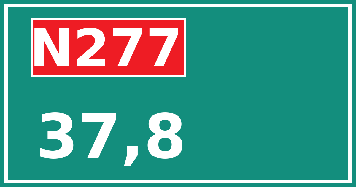 Hectometerbord N277 37,8