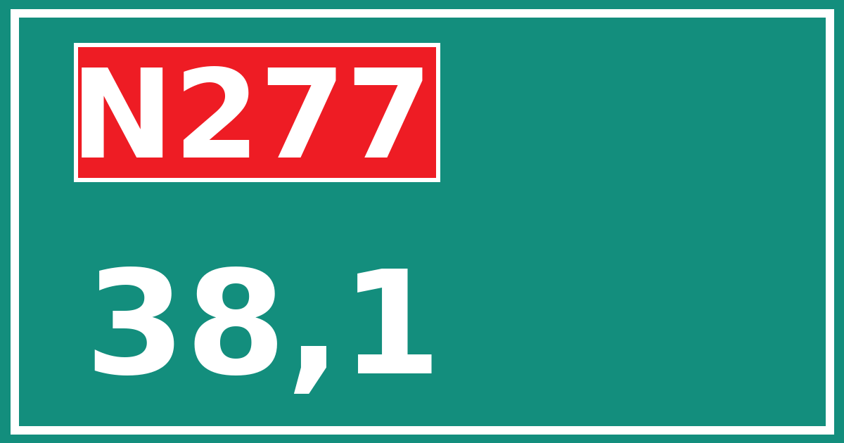 Hectometerbord N277 38,1
