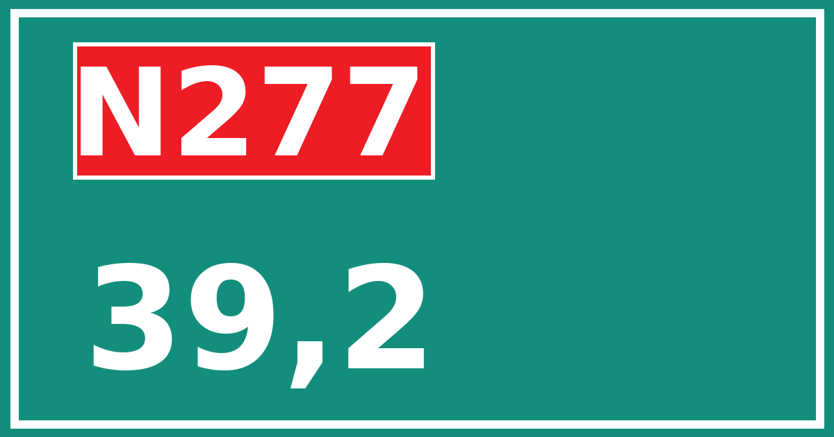 Hectometerbord N277 39,2