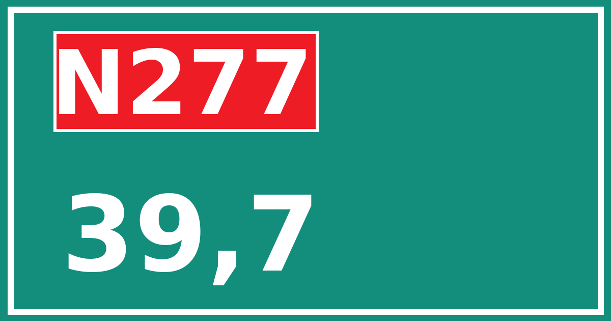 Hectometerbord N277 39,7